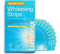 Lumineux Teeth Whitening Strips, Peroxide Free, 9 Treatments, 18 Strips (1 Month)