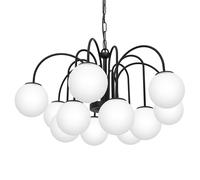 Luminex Berlin pendant light, 12-bulb, black