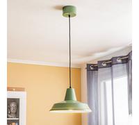 Luminex Class pendant light in metal, green/white