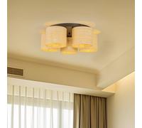 Luminex Jovin ceiling light with five rattan shades