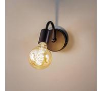 Luminex Milo wall light in black without lampshade