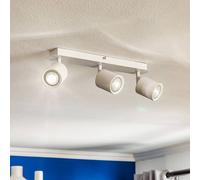 Luminex Modo downlight in stainless steel, white, 3-bulb
