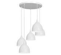 Luminex Nanu pendant light, 5-bulb, round, light grey