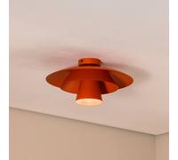 Luminex Plato ceiling light, orange, metal, Ø 38 cm, E27
