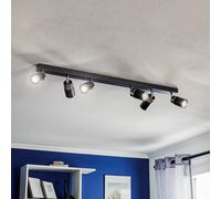 Luminex Rondo downlight, black/chrome, 6-bulb