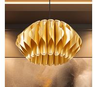 Luminex Serenity pendant light with plastic shade, gold