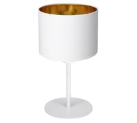 Luminex Soho table lamp, cylindrical, height 34 cm, white/gold