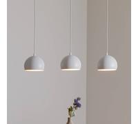 Luminex Sool hanging light, white, length 65 cm, 3-bulb, metal, E27