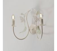Luminex Summer wall lamp, white/green/pink, width 25 cm, steel, 2-bulb