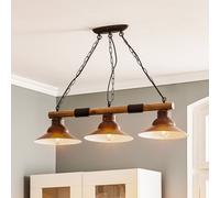 Luminex West pendant light with copper shades, 3-bulb