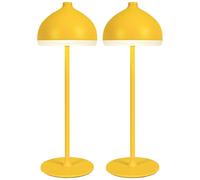 LuminexDesigns 2-Pack Cordless Table Lamp-5200 mAh Rechargeable LED Bedside & Bathroom Lamp with 3 Light Colours,Dimmable Touch Control,Portable Lamp for Office,Living Room,Mustard Yellow