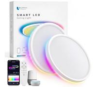 LuminexDesigns 2-Pack Smart LED Ceiling Light Dimmable - WiFi App Remote & Voice Control Flat Lamp with RGB Backlight, Work with Alexa & Google Assistant for Living Room Bedroom Kitchen OVIA LA24