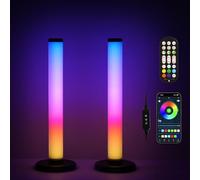 LuminexDesigns 2PCS RGB LED Light Bar for TV & Gaming - Music Synchronization and App Control for Changing Mood Light Sync with Music for PC, TV, Room Decoration（34cm）