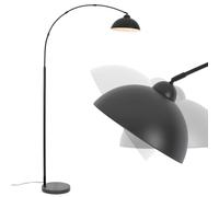 LuminexDesigns Arc Floor Lamp for Living Room 204cm, 5-Minute Easy Assembly, Heavy 5kg Metal Base, E27 Standing Lamp, Black Floor Lamp for Reading & Relaxing (Bulb Not Included)