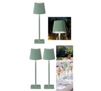 LuminexDesigns Bundle of 4 pcs Cordless Rechargeable LED Table Lamp Green