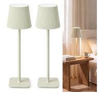 LuminexDesigns Cordless Rechargeable LED Table Lamp Beige Vela TL02