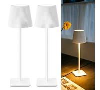LuminexDesigns Cordless Rechargeable LED Table Lamp White Vela TL02