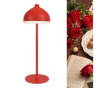 LuminexDesigns Cordless Table Lamp-5200 mAh Rechargeable LED Bedside & Bathroom Lamp with 3 Light Colours,Dimmable Touch Control,Portable Lamp for Office,Living Room & Outdoor,Ruby Red