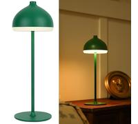 LuminexDesigns Dome TL13 Cordless Table Lamp-Rechargeable LED Bedside & Bathroom Lamp with 3 Light Colours,Dimmable Touch Control,Portable Lamp for Office,Living Room & Outdoor,Olive Green
