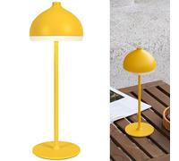 LuminexDesigns Dome TL13 Cordless Table Lamp-Rechargeable LED Bedside & Bathroom Lamp with 3 Light Colours,Dimmable Touch Control,Portable Lamp for Office,Living Room & Outdoor,Mustard Yellow