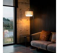 Luminexdesigns Double Shade Floor Lamp - Adjustable Heads For Living Room, Bedroom & Office, Bulb Excluded