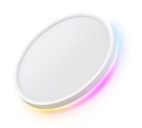 LuminexDesigns LED Ceiling Light Dimmable Smart - 24W Flat Ceiling Lamp with RGB Backlight, WiFi App Remote & Voice Control, Compatible with Alexa & Google Assistant for Living Room Bedroom Kitchen