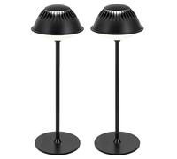 LuminexDesigns LED Modern Rechargeable Table Lamp, Black VIOA TL14