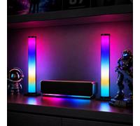 LuminexDesigns RGB LED Light Bar for TV & Gaming 25cm - Music Synchronization and App Control for Mood Lighting and Decoration, Black