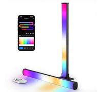 LuminexDesigns RGB LED Light Bar for TV & Gaming 40cm - Music Synchronization and App Control for Mood Lighting and Decoration, Black