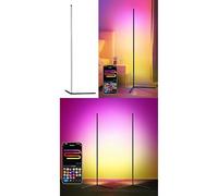 LuminexDesigns Smart RGB Floor Lamp Set - Single & Double Lamp Bundle with APP & Alexa Control