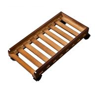 Luminexia CPU Stand Mobile PC Mount Holder Solid Wood Computer Tower Floor Stand Computer Host Carrier Computer Caddy Pallet Desktop ATX Case Rolling On Wheel w/Ventilation (2 Colors)