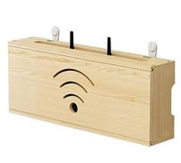 Luminexia Wooden Wall-Mounted Router Protection Box,Punch-Free Wifi Set-Top Box Shelf,Decorative Floating Shelf,For Storage And Organization Of The Desktop