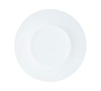 Luminis Opal Glass Dinner Set Dinnerware Modern Summer Plates Microwave Safe Dishwasher Safe Dining Modern (White, 6 Dessert Plates)