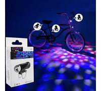 LuminKing Disco Projector LED Light for Bicycle, Scooter, Stroller & Party - Light up The Ground and surroundings with 4 Automatic Colour Patterns, Easy mounting on Handlebars, Waterproof Design