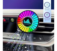 LuminKing Music LED Disc Air Freshener - Sound-Reactive RGB Light - Includes 6 Scent Tablets - For Car, Party and Home