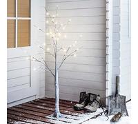 Lumino Pre-Lit Shabby Chic Deco Chalky Grey Twig Tree 180cm 6ft