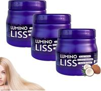 Lumino Sin Formol, Enriched with Lactic Acid and Coconut Oil, Hair Straightening Cream, Frizz-Free, Long-Lasting Smoothness, Keratin Hair Straightening Treatment for All Hair Types (3 Pcs)
