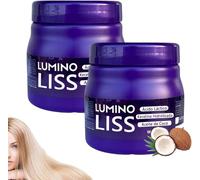 Lumino Sin Formol, Enriched with Lactic Acid and Coconut Oil, Hair Straightening Cream, Frizz-Free, Long-Lasting Smoothness, Keratin Hair Straightening Treatment for All Hair Types (2 Pcs)