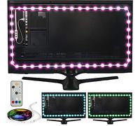 Luminoodle Color Bias Lighting - 15 Color LED TV Backlight with Remote - USB Light Strip Kit for Home Theater Ambient Lighting - Large (30" - 40" TV)