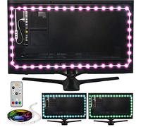 Luminoodle Color Bias Lighting for TV - Wireless Remote & Built-in Controller - USB LED Backlight RGB Adhesive Strip for Flat Screen HDTV LCD, Desktop