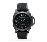 Panerai Mens Black Pam01661 Luminor Marina Carbotech and Synthetic Automatic Watch 44mm