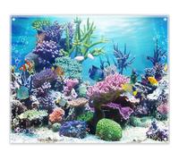 Luminora 10x8ft Under The Sea Backdrop Underwater World Tropical Fish Coral Reef Aquarium Background Birthday Baby Shower Party Decorations Photo Banner Props