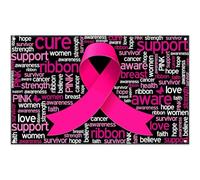 Luminora 72x43inch Breast Cancer Awareness Backdrop Pink Ribbon Breast Cancer Prevention Control Publicity Month Background Breast Cancer Survivor Charity Activities Decoration Party Photo Banner