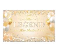 Luminora 72x43inch Happy Retirement Party Backdrop Gold Silver Balloon Background Say Goodbye Leave Wall Tapestry Women Retire Theme Party Banner Decorations Photo Booth Props