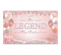 Luminora 72x43inch Happy Retirement Party Rose Gold Balloon Backdrop