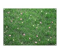 Luminora 7x5ft 2D Print Green Grass Backdrop Lawn Floral Spring Nature Background Birthday Family Party Decoration Kids Adults Photo Banner Props