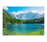 Luminora 7x5ft Alpine Lake Nature Serene Mountain Landscape Backdrop