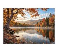 Luminora 7x5ft Autumn Lake Mountain Scenery Nature Landscape Backdrop