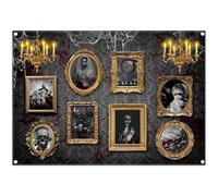 Luminora 7x5ft Halloween Haunted House Backdrop Gothic Horror Photo Frames Chandelier Background Horror Spider Web Holiday Decoration Kids Party Photo Banner