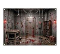 Luminora 7x5ft Horror Dungeon Torture Room Chains Basement Backdrop